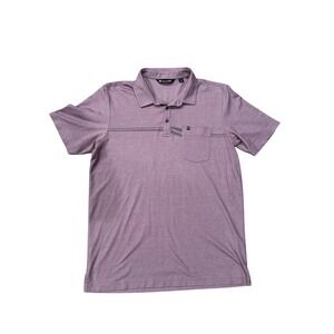 Travis Mathew Mens Purple Pima Cotton blend polo Shirt Pocket Size Large Golf